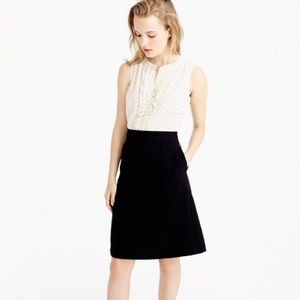 J Crew Two Piece Dress in Silk Baby Dot